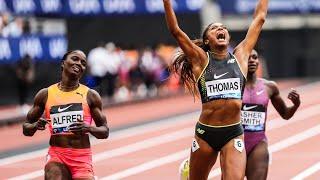 Gabby Thomas vs Julien Alfred • Women's 200m • WHAT A RACE!  ‍️ London DL 