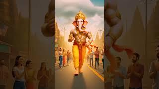ganpati bappa walking on road  #ganpati #ganesh #ganpatibappamorya #ganeshchaturthi #shorts