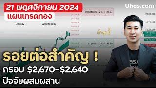 เทรดสั้นอย่างระวัง รอยต่อราคาชี้ทิศทาง! I แผนเข้าเทรดทองคำ 21 พ.ย. 2024