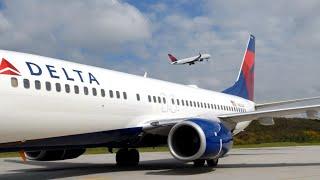 Delta airlines Full flight video Seattle to Spokane Embraer 175