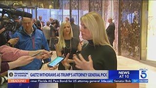 Gaetz withdrawals as Trump's attorney general pick