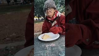 A Heartwarming Meal with a Sweet Elderly Homeless Lady  #shorts