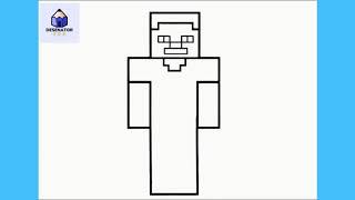 Cum Sa Il Desenezi Pe STEVE Din MINECRAFT| Usor Pas cu Pas Tutorial pentru Incepatori