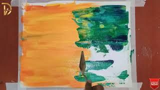 Easy acrylic painting | landscape nature painting