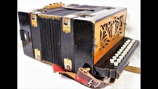 Demo of antique Hohner 2 row Diatonic Accordion Keys of A and D.  What sound each button makes.