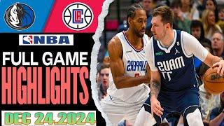 Dallas Mavericks Vs Los Angeles Clippers Full Game Highlights Dec 24,2024 NBA  Season 2024-25