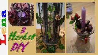 Herbst Deko Ideen mit Kastanien - Herbst Lichter - Fall Decoration - Осенний декор