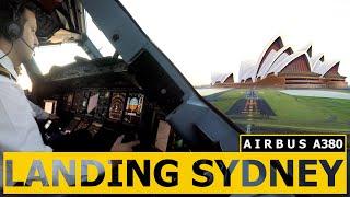 Airbus A380 Landing Sydney Rwy 34L - Pilot Alexander