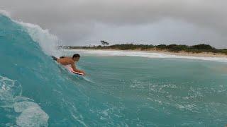 *RAW* POV BODYBOARDING HEAVY SHOREBREAK | FULL PADDLE OUT & SESSION