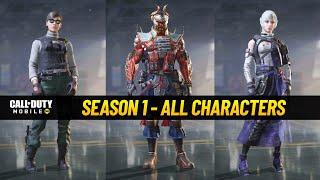 Season 1 - 2023 All Characters - Battle Pass, Paid & Free in CODM