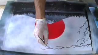 Spray Paint Art "Japan" by Carlos Blázquez