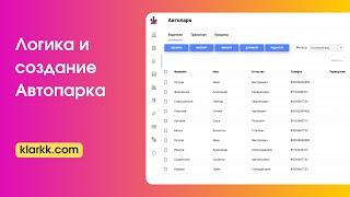 Создание автопарка в сервисе klarkk.com. Сервис для грузоперевозок Кларкк. Программа для логистов