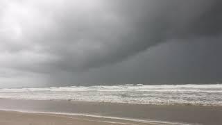 The Beach in Cocoa Beach as Hurricane Irma Approaches in 4k UHD