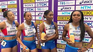 Quanera Hayes Leads USA Women into 4x400m Final at the World Indoor Championships