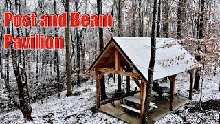 Post and Beam Pavilion - Built with Green Lumber