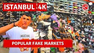 Popular Fake Markets In Istanbul 2022 Walking Tour|4k UHD 60fps