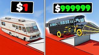 $1 vs $1,000,000 Buses Jump Challenge in BeamNG