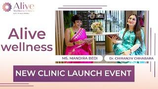 Actor Mandira Bedi (Chief Guest) at Alive wellness Clinics on their New Clinic Launch Event