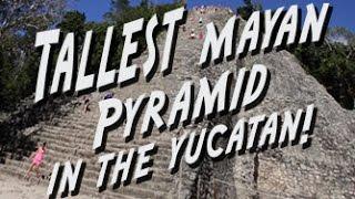 Climbing Tallest Mayan Pyramid in the Yucatan - Coba Bike Ride and Climb!