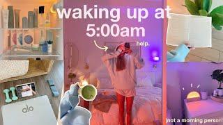 WAKING UP AT 5AM *realistic* + productive morning routine