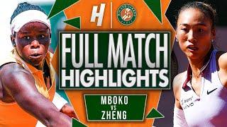 Victoria Mboko vs Qinwen Zheng - FULL Match Highlights  - Third Round | Roland Garros 2025
