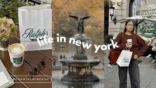 nyc vlog  ralph's coffee, central park foliage, the met & fall haul