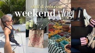 VLOG: a chill weekend, farmers market, wholesome & cozy  sunday vibes