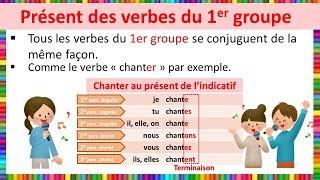 Le présent des verbes du 1er groupe