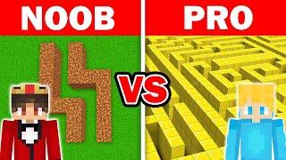 Minecraft NOOB vs PRO: RIESEN LABYRINTH BAU CHALLENGE 