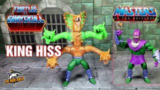 Masters of the Universe Origins Turtles of Grayskull King Hiss Figure Review with Parts Swapping!