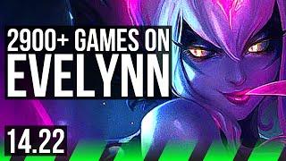 EVELYNN vs LEE SIN (JGL) | 2900+ games, 3/1/5 | KR Master | 14.22