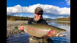 HUGE Rainbow Trout Fly Fishing - Alaska