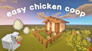 How to build a Chicken Coop (Egg farm)  Minecraft tutorial