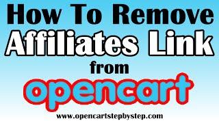 How To Remove Affiliates Link From Opencart 1.5.6.4