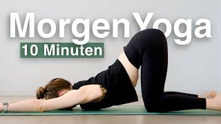 Morgen Yoga 10 Min | einfaches Yoga für Anfänger | Yoga Stretch Routine sanft & kurz