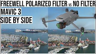 DJI MAVIC 3 FREEWELL POLARIZED FILTER vs NO FILTER: BEST Side by Side Comparison on YOUTUBE! 5K