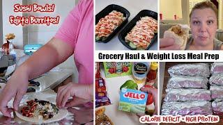 Weekly Grocery Haul + WEIGHT LOSS MEAL PREP! Calorie Deficit Weight Loss Journey