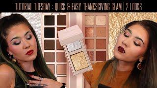 Let’s Talk About Patrick Ta’s Eye Illusion Duos | Easy Neutral Thanksgiving Glam | 2 Looks 