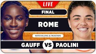 GAUFF vs PAOLINI • WTA Rome 2025 Final • LIVE Tennis Watchalong