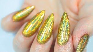 HOW TO: GOLD GALAXY HOLO NAILS | www.beautybigbang.com