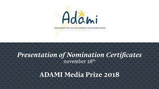 Ceremonia de prezentare a candidaților nominalizați la Premiile „ADAMI Media Prize 2018”