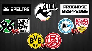 26. SPIELTAG 3. LIGA PROGNOSE 2024/2025! / Borussia Dortmund II gegen Rot-Weiss Essen