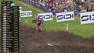 Oliver crash while leading MX2 Race 1 #MXGPGreatBritain