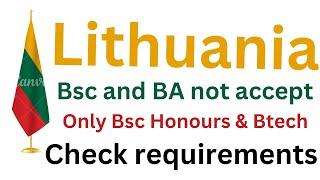 Requirement for master study in Lithuania | which bachelor degree accept in Lithuania for master |