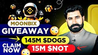 Moonbix Giveaway, 145M $DOGS Coins and 15M $NOT Coins | Moonbix Update | Binance Bot News| Albarizon