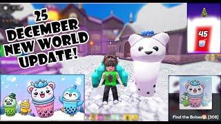 Find ALL NEW BOBAS! in "Find the Bobas (309)" Winter World Update. Decemebr 25 2024. Roblox