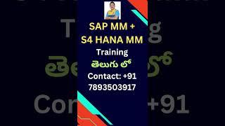 SAP MM S4 HANA Training | SAP MM in Telugu | SAP S 4HANA Materials Management | by Veera BS