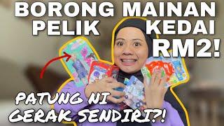 BORONG MAINAN PELIK KEDAI RM2!! PATUNG NI BERGERAK SENDIRI 