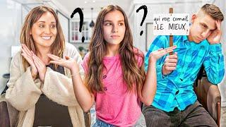 Qui de mes parents me connaît le mieux️Est-ce qu'on va se faire entarter?????