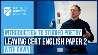 Introduction to Studied Poetry - Leaving Cert English